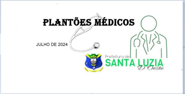 PLANTÕES MÉDICOS HOSPITAL JULHO DE 2024