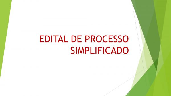 EDITAL DE PROCESSO SIMPLIFICADO